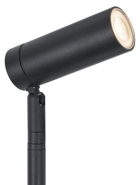Spot cu țăruș negru 40cm incl. LED reglabil IP65 incl. cablu și ștecher - Carl