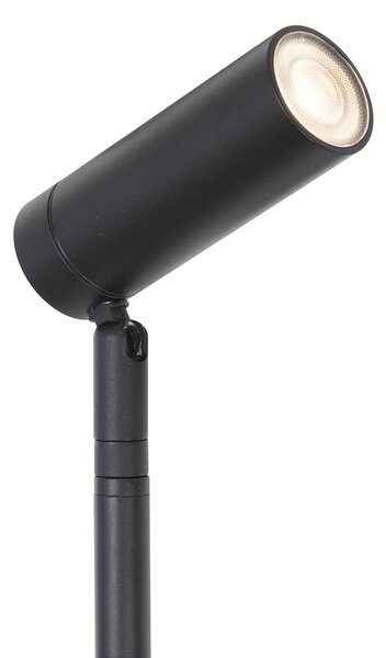 Spot negru 80cm incl. LED reglabil IP65 incl. Cablu și ștecher - Carl