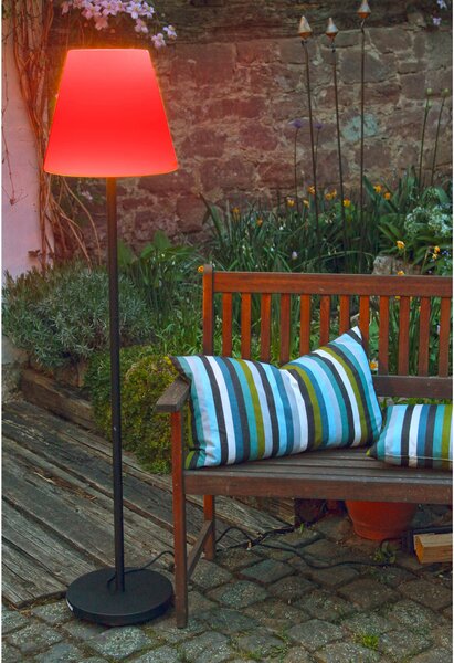 MEGATRON Megatron lampă LED picior Danna abajur rotund IP44, reglabil, Negru, Metal, Modern