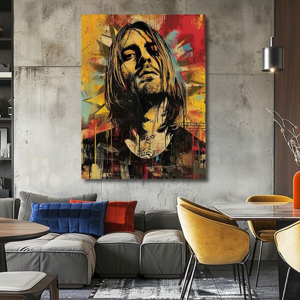 Kurt Cobain pe ecran - Revoluția muzicală - 60x90 cm