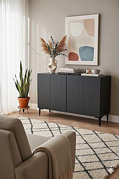 Zeynep komód, antracit, 120 cm – TR555CHM1416