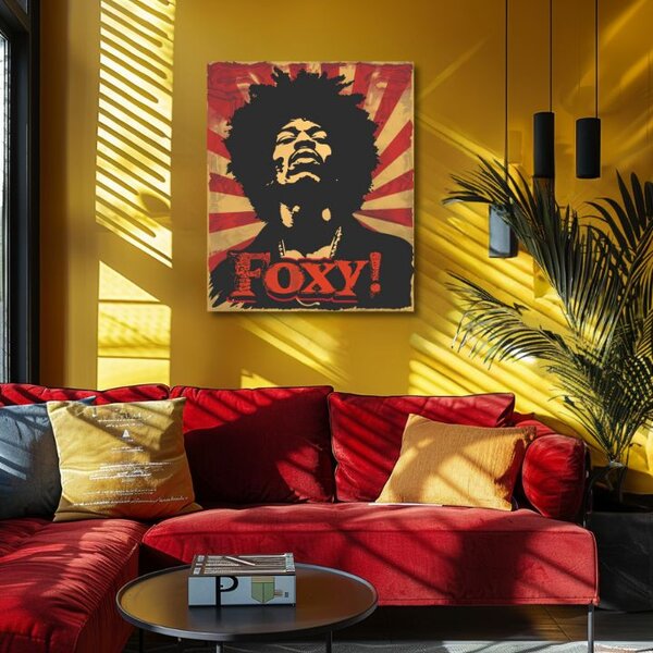 Jimi Hendrix pictură pe pânză - Legend of Sound - 60x90 cm