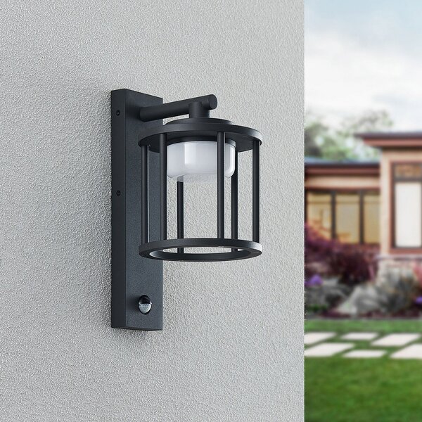 Lămpi de exterior Lucande, Berenike, reglabil, Gri, Balcon, Aluminiu, Modern