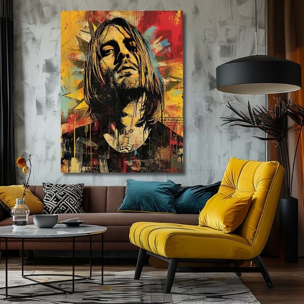 Kurt Cobain pe ecran - Revoluția muzicală - 60x90 cm