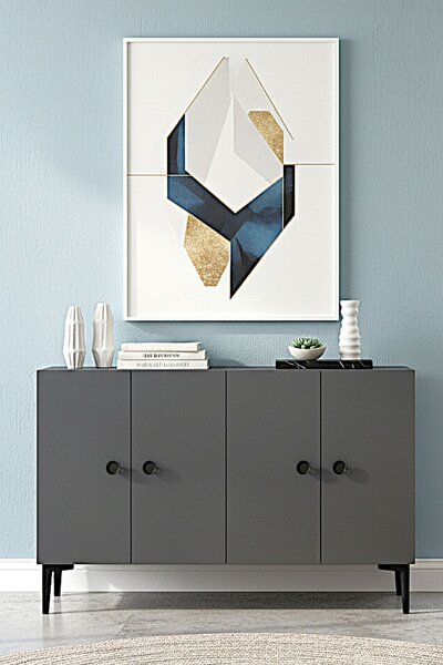 Pella komód, antracit, 120 cm