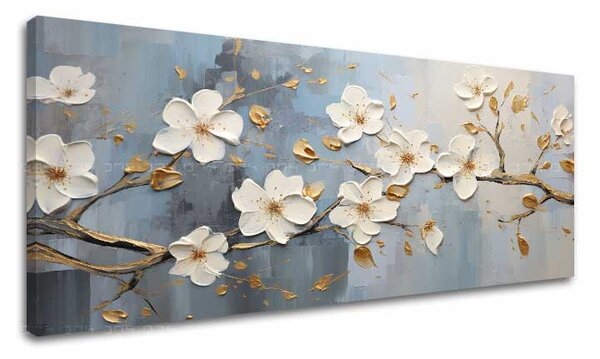 Lumea florală pe pânză Armonie de culori - 50x100