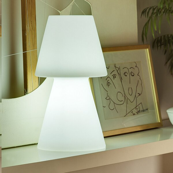 Newgarden Lola lampă LED masă, acumul, RGAA, 45 cm, reglabil, Alb, Plastic