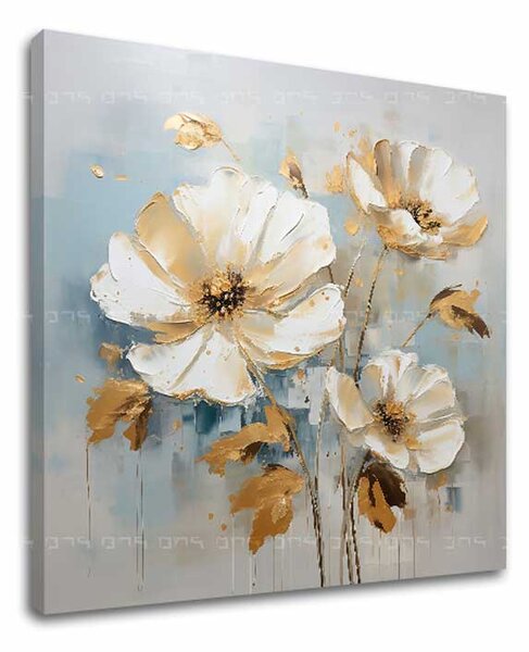 Lumea florală pe pânză Simfonie de eleganță - 50x50 cm