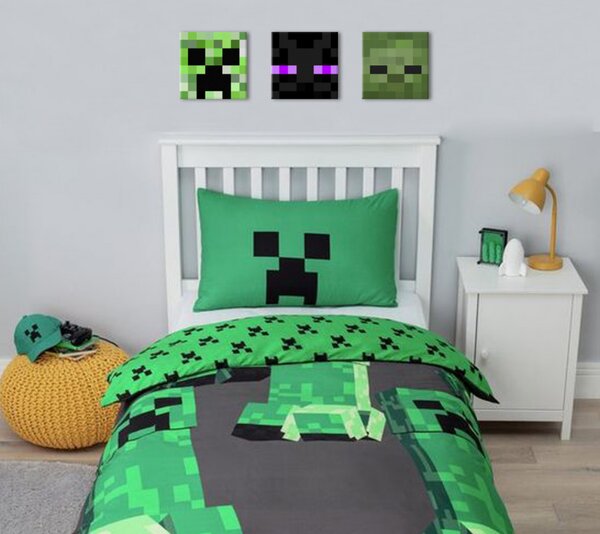 Minecraft pictura - Personaje panza recomandate - Creeper, Enderman, Zombie - 60x20 cm
