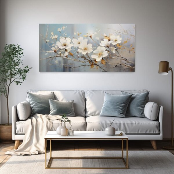 Lumea florilor pe pânză Eleganța naturii - 50x100