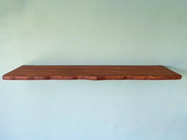 Raft de perete din lemn, Nature Wood, 100x28x2.7 cm, maro