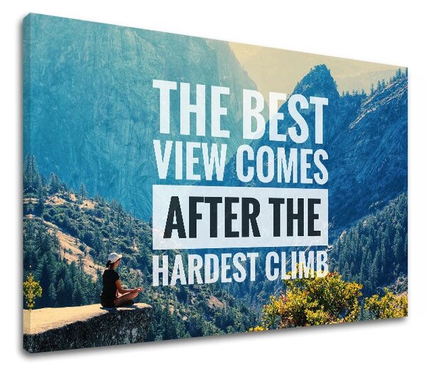 Tablou motivațional Cea mai bună vedere vine_002 - 20x30 cm