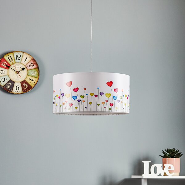 Maco Design Lampă suspendată pentru camera copiilor Hearts, reglabil, Multicolor, Camera copiilor, Plastic, Viața tânără