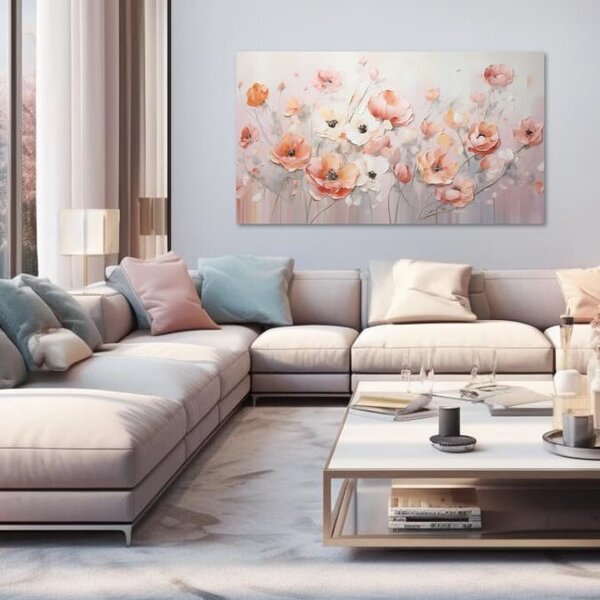 Peach Fuzz picturi Blossoming Dreams - 50x100 cm
