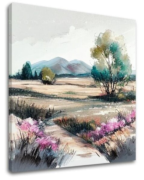 Peisaj pe pânză Călătorie în țara necunoscută - 50x50 cm