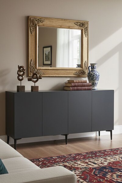 Apolos komód, antracit, 150 cm