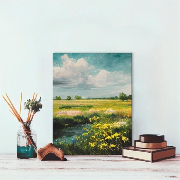 Peisaj pe pânză Între cer și pământ - 40x50 cm