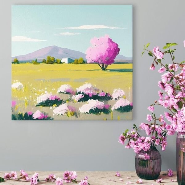 Peisaj pe pânză Poveste de vară - 50x50 cm