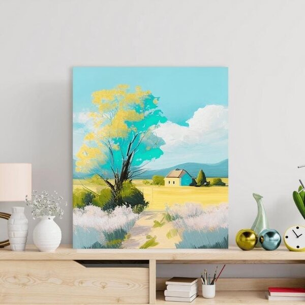 Peisaj pe pânză Peisaj în liniște deplină - 60x50 cm