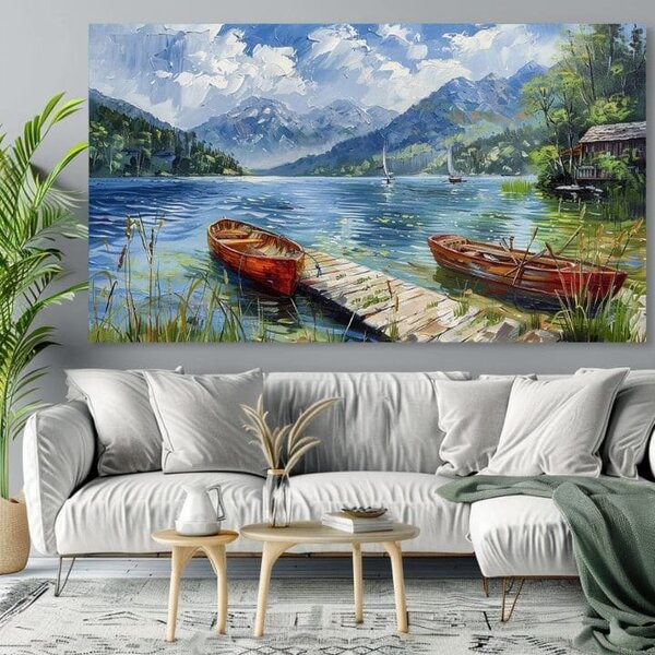 Peisaj pe pânză pictură A Place to Rest | finisată de mâna artistului - 40x60 cm