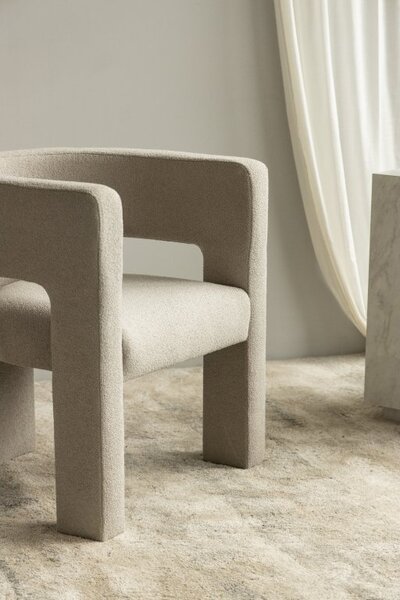 Fotoliu design bej-gri ALPAH LOOP Loop 06