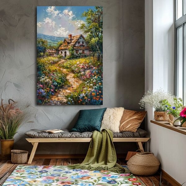 Peisaj pictură pe pânză Călătorie spre un basm - 40x60 cm