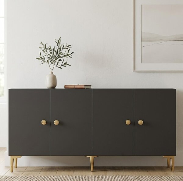 Simple komód, antracit, 180 cm