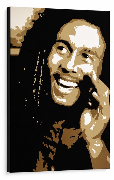 Tablou POP ART pictat manual Bob Marley 1 parte bm - 30x40 cm