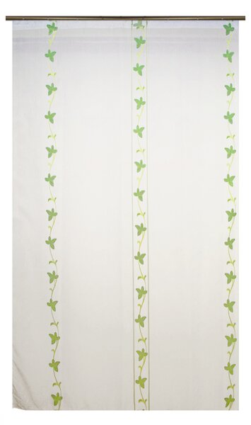 Perdea supersable flori verzi, 140x245 cm