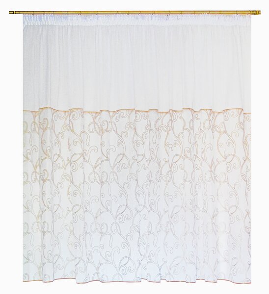 Perdea Velaria geometric bej, 400x180 cm