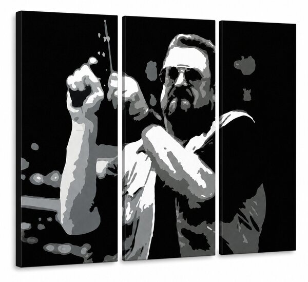 Tablou POP ART pictat manual Big Lebowski 3 părți bl - 60x40 cm