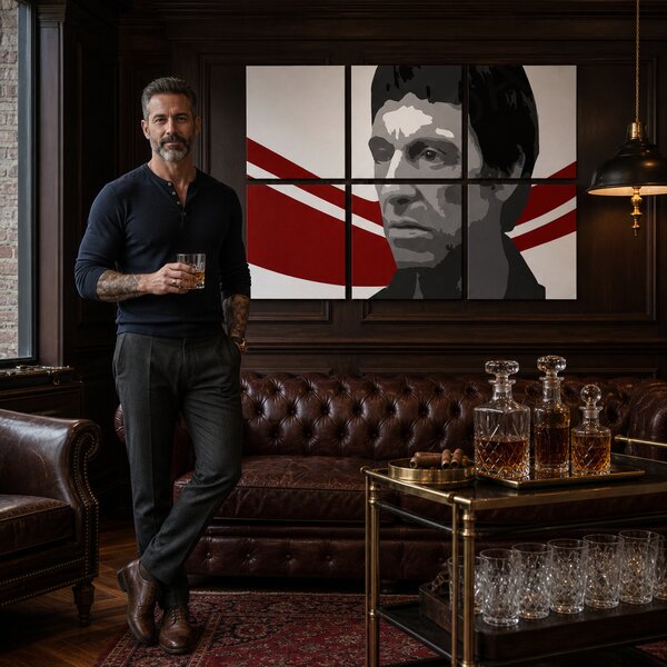 Tablou POP ART pictat manual AL PACINO 6 părți al6 - 90x60 cm
