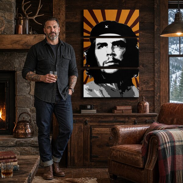 Tablou POP ART pictat manual Che Guevara 3 bucăți che - 40x60 cm