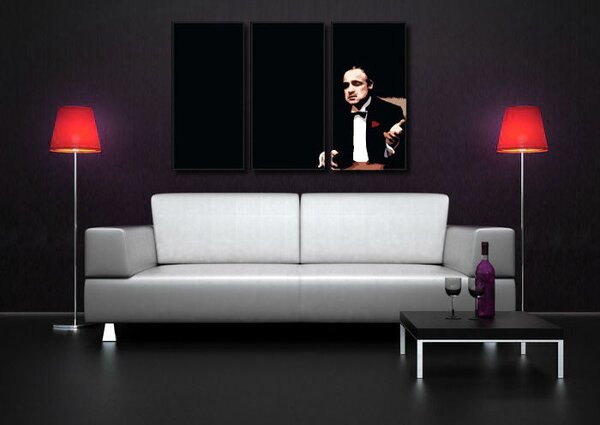 Tablou POP ART pictat manual de Marlon Brando 3 părți mb3 - 60x40 cm