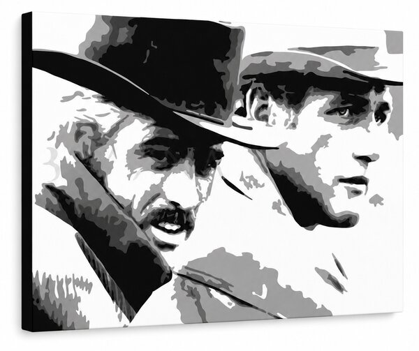 Tablou POP ART pictat manual Butch Cassidy 1 bucată bc - 80x60 cm