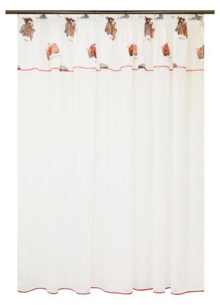 Perdea Velaria voal alb cu masini, 290x180 cm