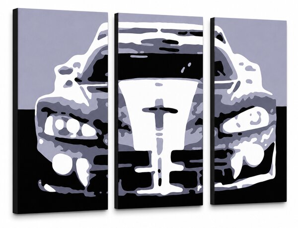 Tablou POP ART pictat manual Dodge Viper GTS 3 piese vip - 60x40 cm