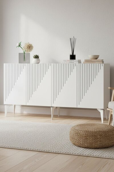 Batum komód, fehér, 150 cm