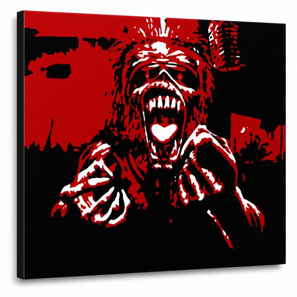 Tablou POP ART pictat manual Iron Maiden 1 buc im - 80x60 cm