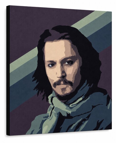 Tablou POP ART pictat manual Johnny Depp1 bucată jd - 50x50 cm