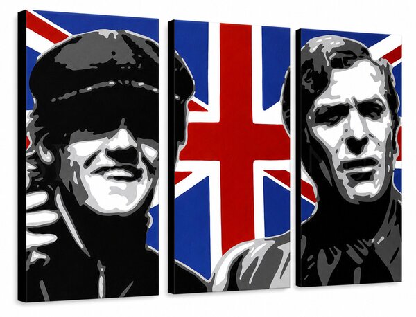 Tablou POP ART pictat manual Italian Job 3 buc ij - 60x40 cm