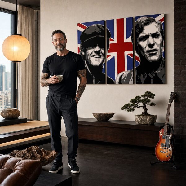 Tablou POP ART pictat manual Italian Job 3 buc ij - 60x40 cm