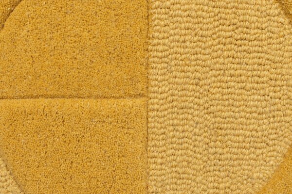 Covor Gigi Galben Ochre 160X160 cm, rotund, Flair Rugs