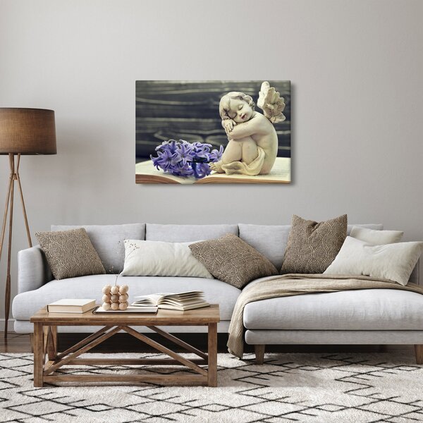 Tablou - Înger cu floare (90x60 cm)