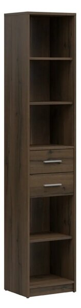 Biblioteca NEPO PLUS, stejar nobil, PAL laminat, 40x34x197 cm