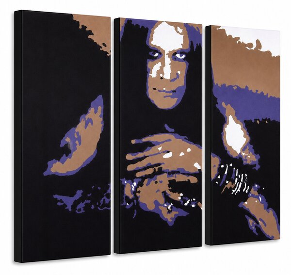 Tablou POP ART pictat manual Ozzy Osbourne 3 bucăți Ozz - 60x40 cm