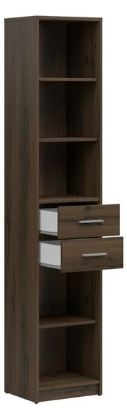 Biblioteca NEPO PLUS, stejar nobil, PAL laminat, 40x34x197 cm