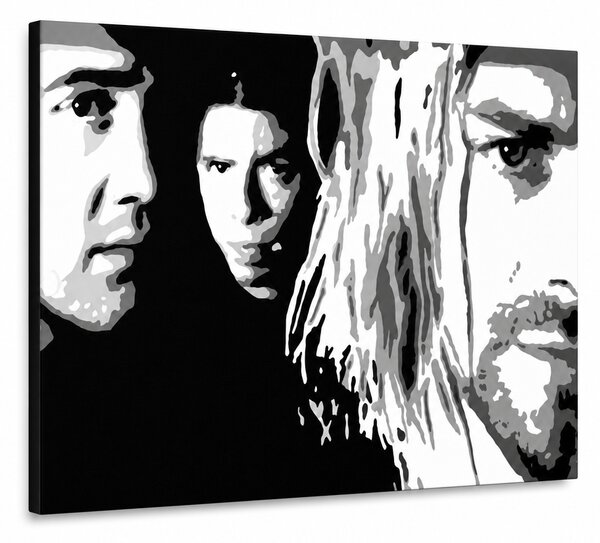 Tablou POP ART pictat manual Nirvana 1 bucată nir - 80x60 cm