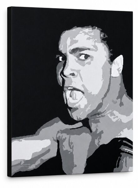 Tablou POP ART pictat manual Muhamad Ali 1 bucată ali - 30x40 cm