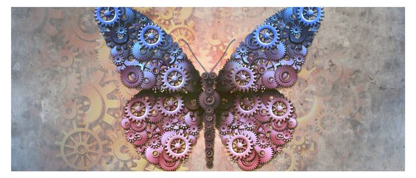 Tablou - Fluture steampunk (120x50 cm)